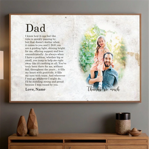Custom Photo Poster – A Heartfelt Poem Celebrating Dads Unconditional Love - 89Prints