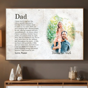 Custom Photo Poster – A Heartfelt Poem Celebrating Dads Unconditional Love - 89Prints