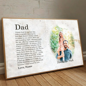 Custom Photo Poster – A Heartfelt Poem Celebrating Dads Unconditional Love - 89Prints