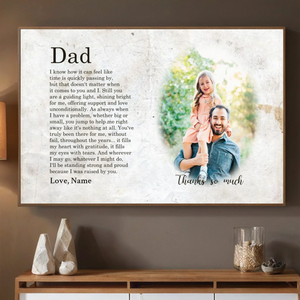 Custom Photo Poster – A Heartfelt Poem Celebrating Dads Unconditional Love - 89Prints