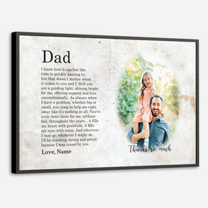 Custom Photo Poster – A Heartfelt Poem Celebrating Dads Unconditional Love - 89Prints