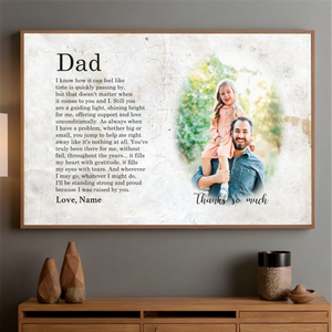 Custom Photo Poster – A Heartfelt Poem Celebrating Dads Unconditional Love - 89Prints