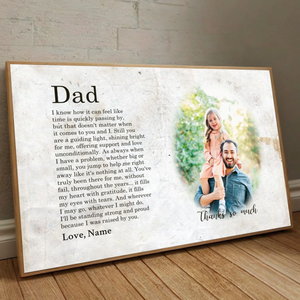 Custom Photo Poster – A Heartfelt Poem Celebrating Dads Unconditional Love - 89Prints