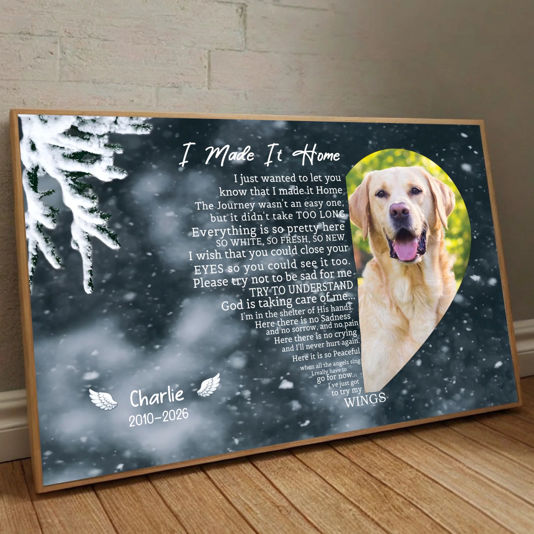 A Home With Lovely Angel Dogs – Custom Dog Memorial Poster to Honor Your Pup’s Memory - 89Prints