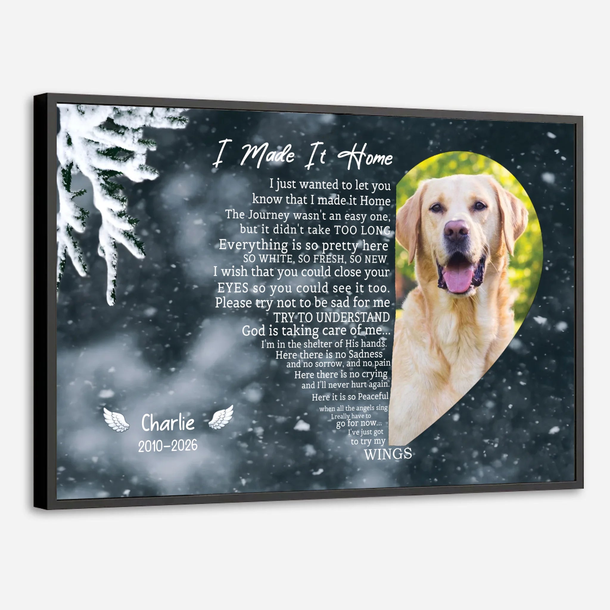 A Home With Lovely Angel Dogs – Custom Dog Memorial Poster to Honor Your Pup’s Memory - 89Prints