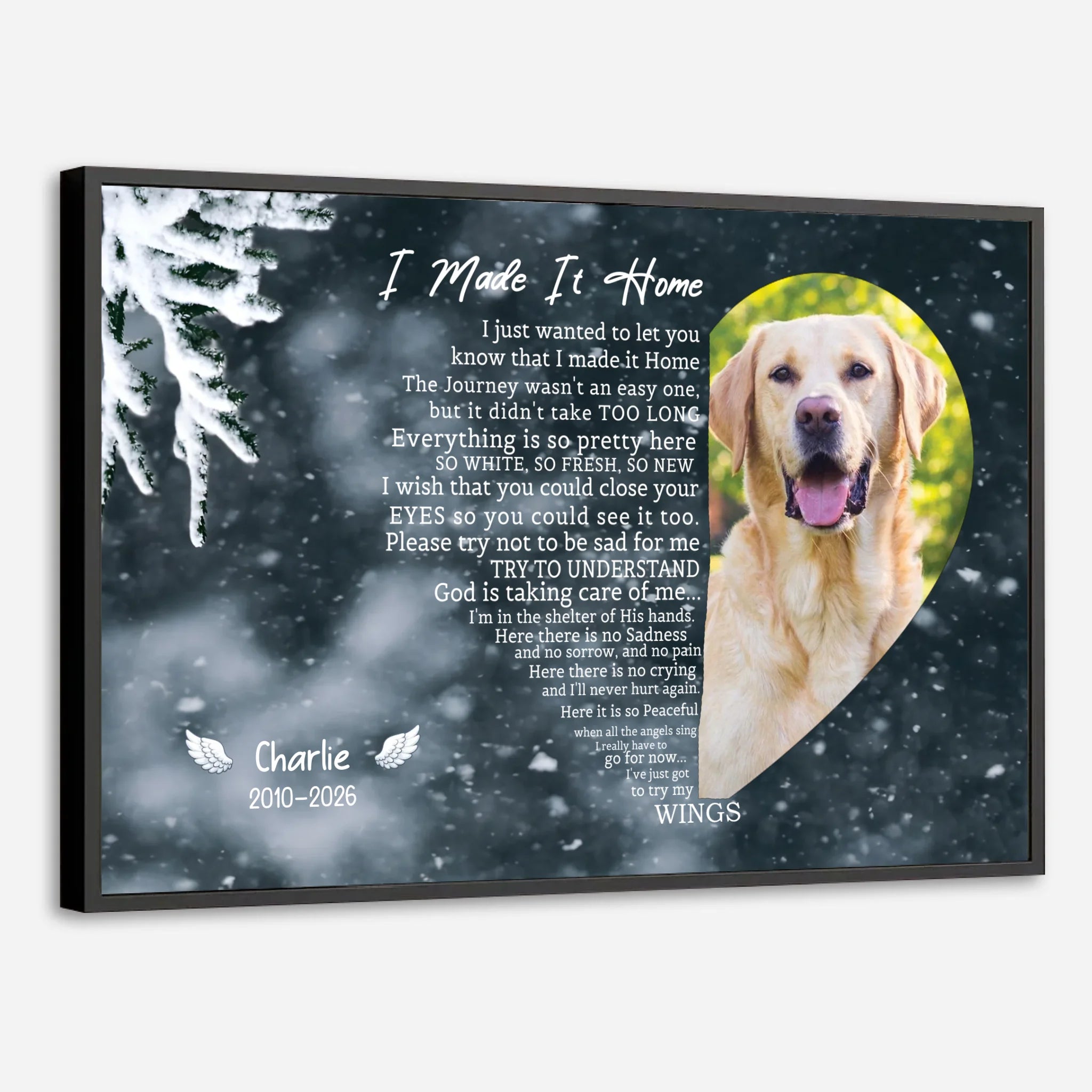 A Home With Lovely Angel Dogs – Custom Dog Memorial Poster to Honor Your Pup’s Memory - 89Prints