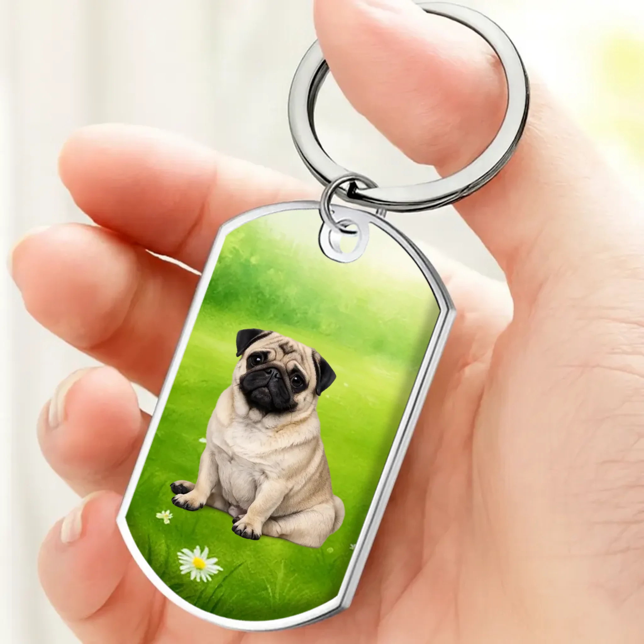 Personalized Pug Lover Keychain Gift - Don't Cry For Me | 89Prints