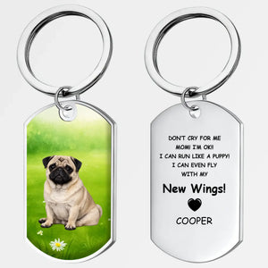 Personalized Pug Lover Keychain Gift - Don't Cry For Me | 89Prints