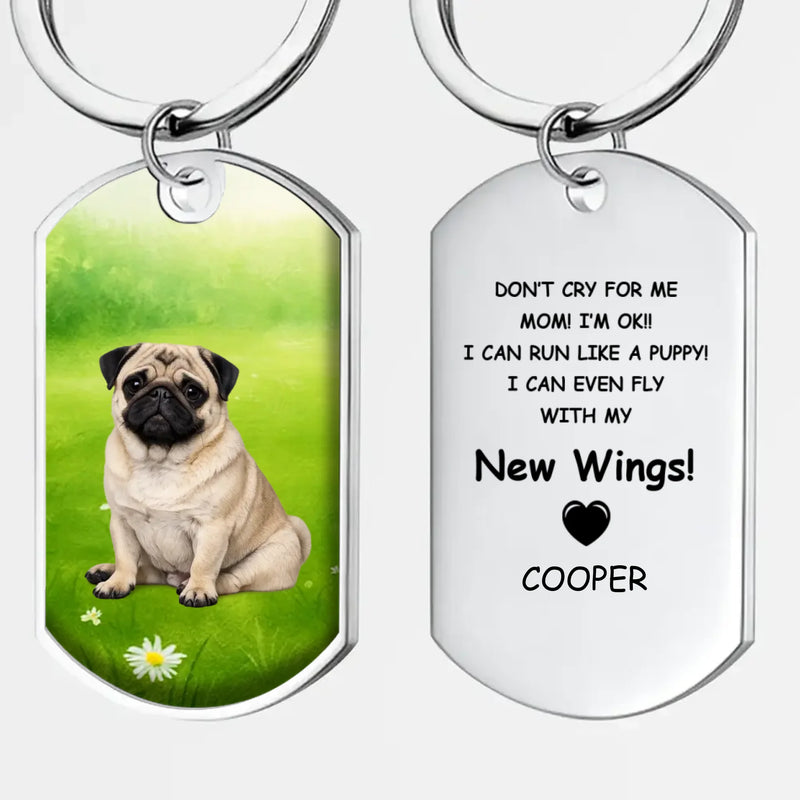 Personalized Pug Lover Keychain Gift - Don't Cry For Me | 89Prints