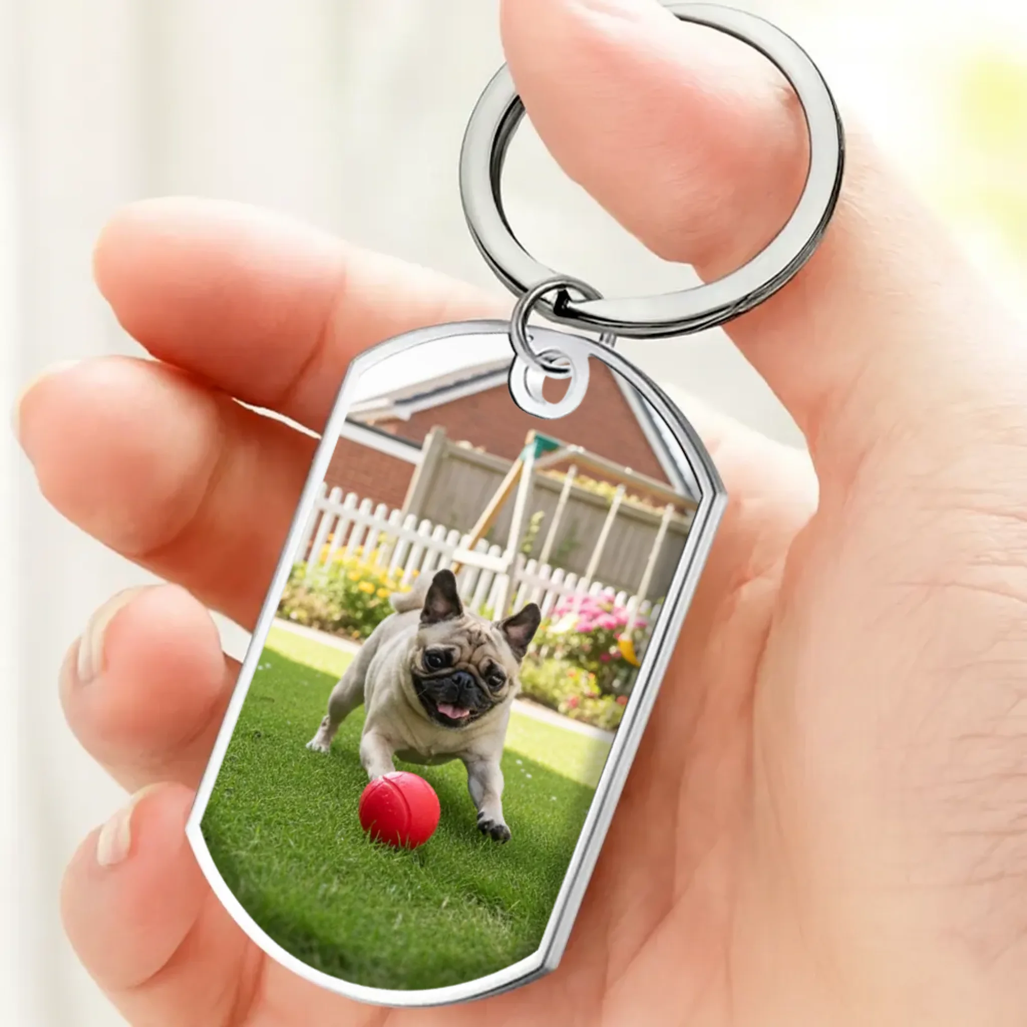 Heartfelt Custom Pug Lover Keychain Gift - Once By My Side, Forever In My Heart | 89Prints