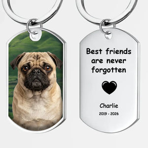 Custom Pug Memorial Keychain – Exclusive Best Friends Are Never Forgotten Gift | 89Prints