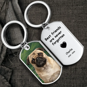 Custom Pug Memorial Keychain – Exclusive Best Friends Are Never Forgotten Gift | 89Prints