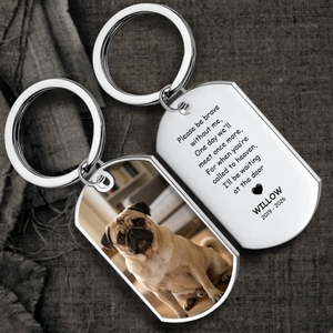Personalized Pug Memorial Keychain – Custom Be Brave Without Me Gift | 89Prints