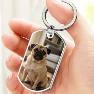 Custom Pug Memorial Keychain - You're Gone But Not Forgotten Personalized Dog Photo Gift | 89Prints