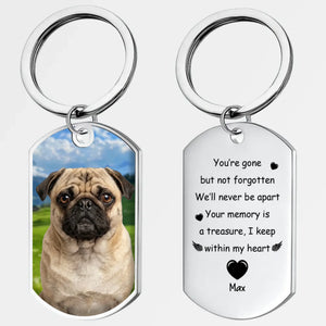 Custom Pug Keychain - We'll Never Be Apart Personalized Dog Photo Gift | 89Prints