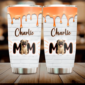 Custom Pug Lover Tumbler - Personalized Dog Name, Cute Gift For Dog Lovers | 89Prints