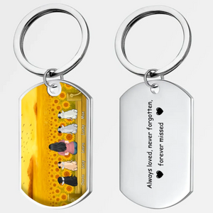 Custom Pug Keychain - Personalized Pet Remembrance Gift “Always Loved, Never Forgotten