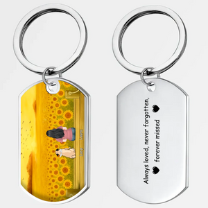 Custom Pug Keychain - Personalized Pet Remembrance Gift “Always Loved, Never Forgotten