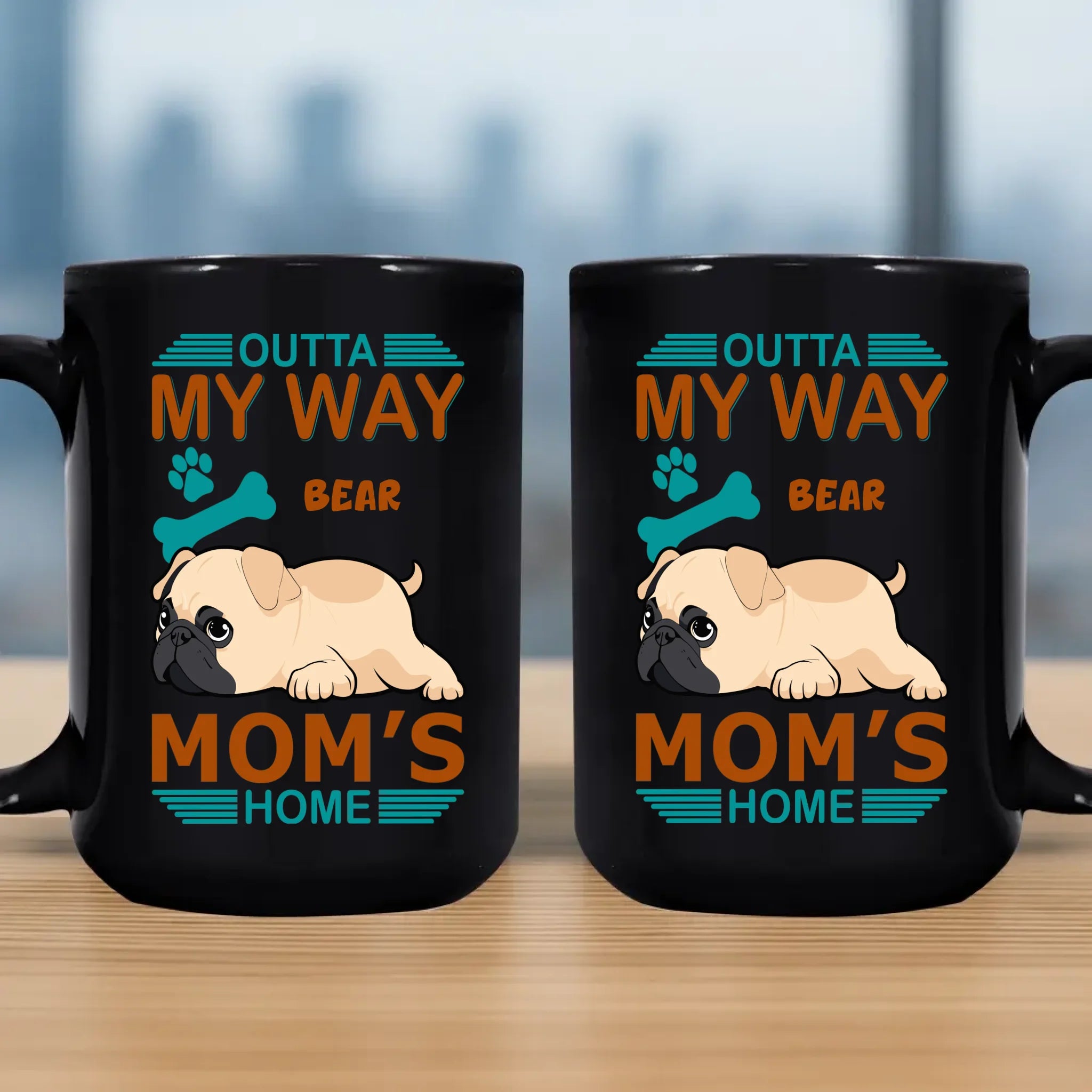 Personalized Pug Lover Mug - Outta My Way, Mom's Home Gift | 89Prints