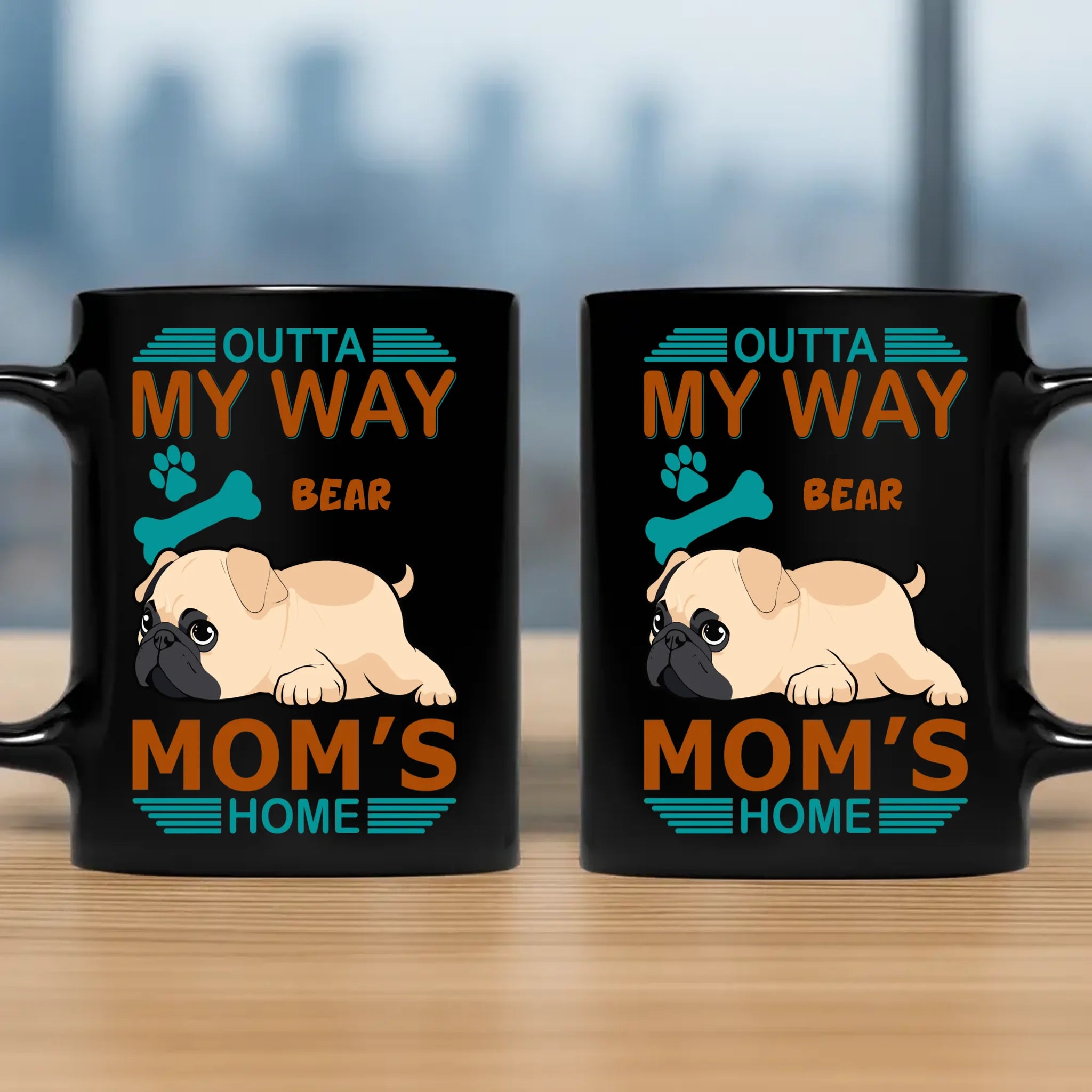 Personalized Pug Lover Mug - Outta My Way, Mom's Home Gift | 89Prints