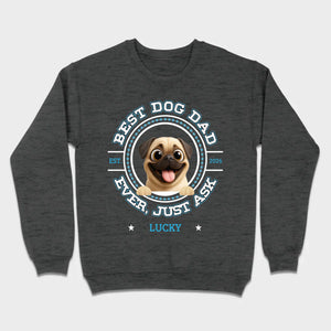 Personalized Pug Lover Basic Tee - Custom Best Dog Dad Ever T-Shirt | 89Prints