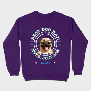 Personalized Pug Lover Basic Tee - Custom Best Dog Dad Ever T-Shirt | 89Prints