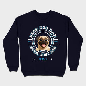 Personalized Pug Lover Basic Tee - Custom Best Dog Dad Ever T-Shirt | 89Prints