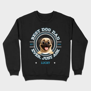 Personalized Pug Lover Basic Tee - Custom Best Dog Dad Ever T-Shirt | 89Prints