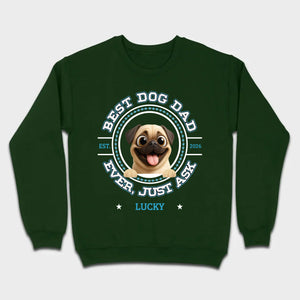 Personalized Pug Lover Basic Tee - Custom Best Dog Dad Ever T-Shirt | 89Prints