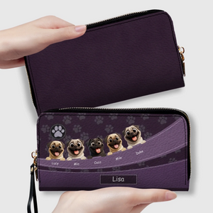 Personalized Pug Leather Wallet – Custom Gift With A Variety Of Color Options | 89Prints