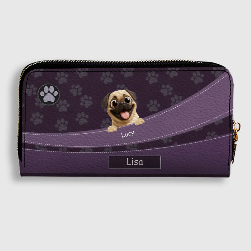 Personalized Pug Leather Wallet – Custom Gift With A Variety Of Color Options | 89Prints
