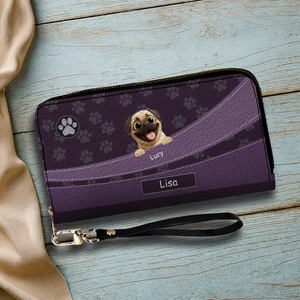 Personalized Pug Leather Wallet – Custom Gift With A Variety Of Color Options | 89Prints