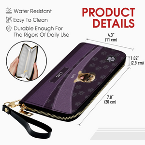 Personalized Pug Leather Wallet – Custom Gift With A Variety Of Color Options | 89Prints