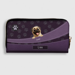 Personalized Pug Leather Wallet – Custom Gift With A Variety Of Color Options | 89Prints