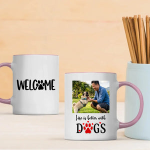 Custom Pug Lover Mug – Life Is Better With Dogs, Cute Ceramic Gift For Dog Lovers | 89Prints