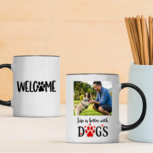 Custom Pug Lover Mug – Life Is Better With Dogs, Cute Ceramic Gift For Dog Lovers | 89Prints