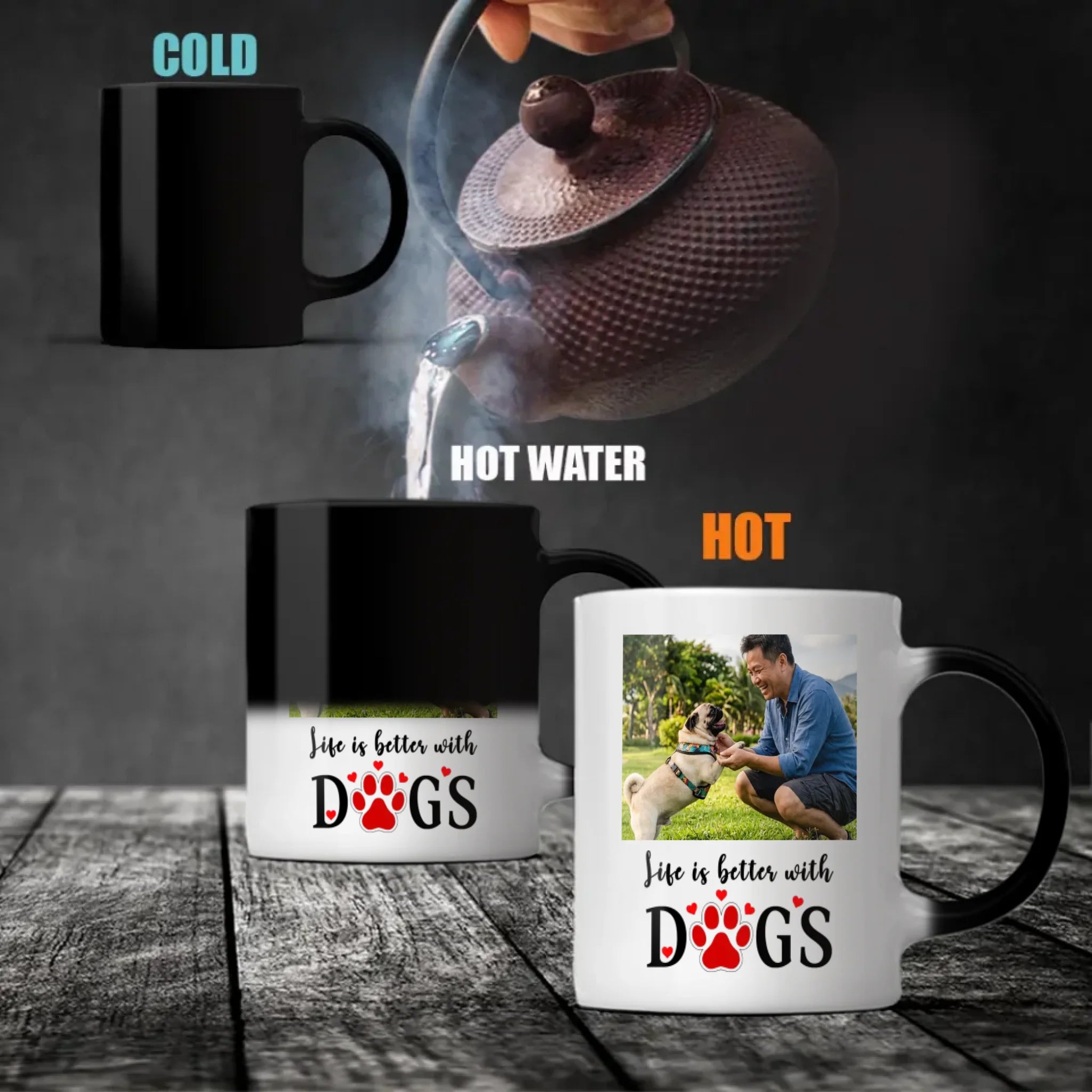 Custom Pug Lover Mug – Life Is Better With Dogs, Cute Ceramic Gift For Dog Lovers | 89Prints