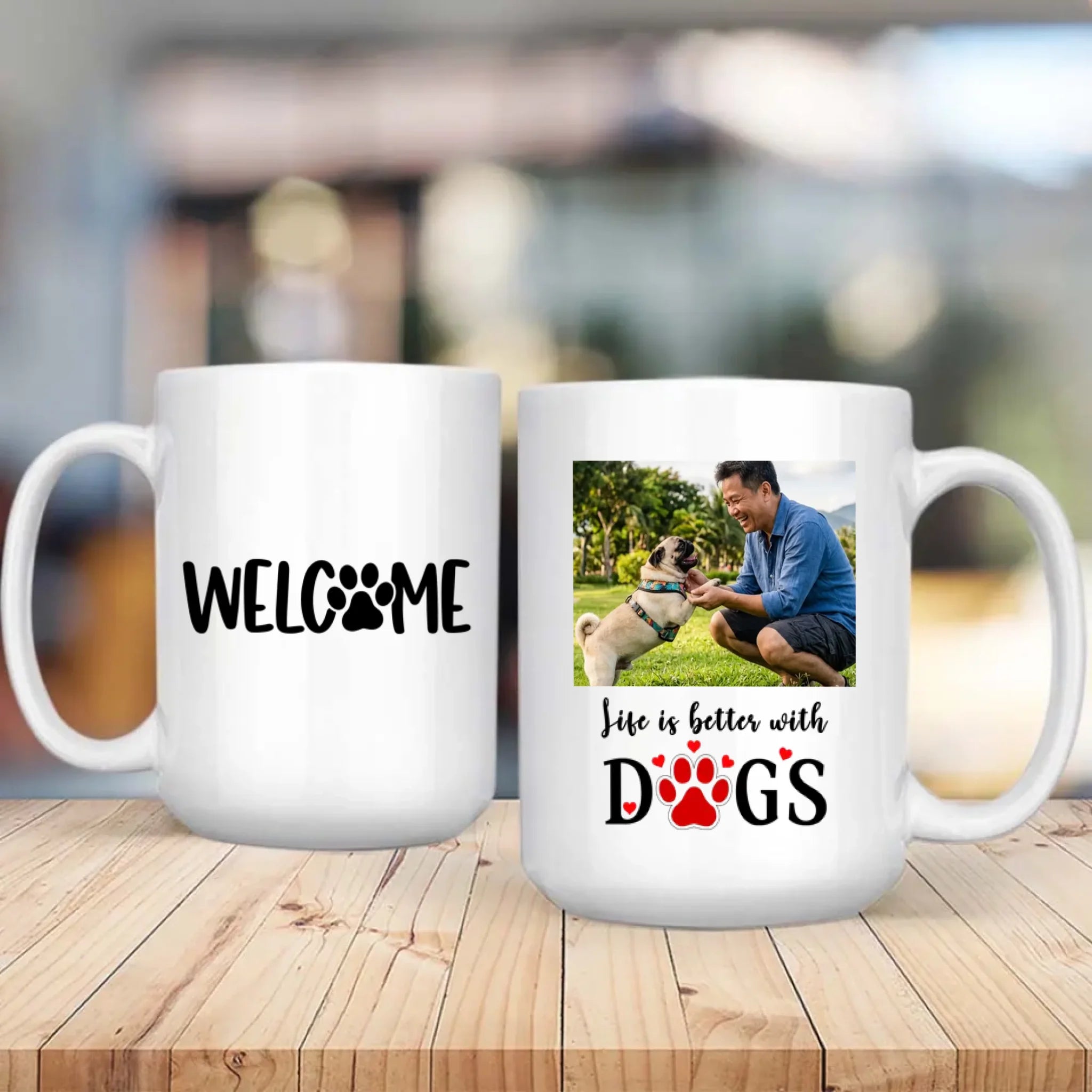 Custom Pug Lover Mug – Life Is Better With Dogs, Cute Ceramic Gift For Dog Lovers | 89Prints