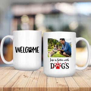 Custom Pug Lover Mug – Life Is Better With Dogs, Cute Ceramic Gift For Dog Lovers | 89Prints