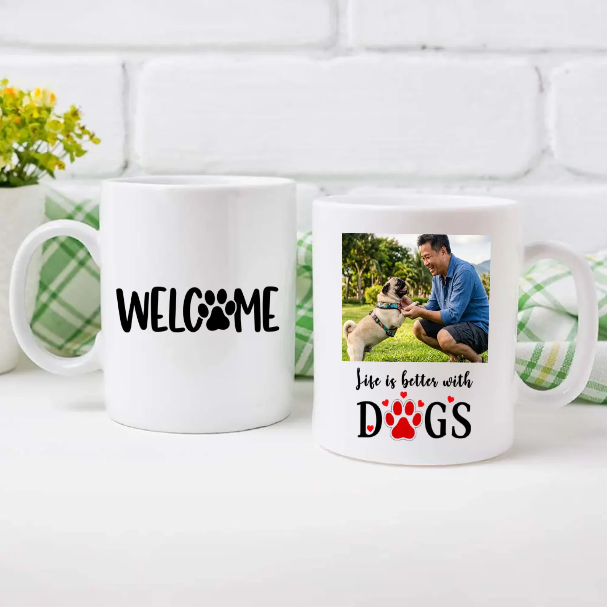 Custom Pug Lover Mug – Life Is Better With Dogs, Cute Ceramic Gift For Dog Lovers | 89Prints
