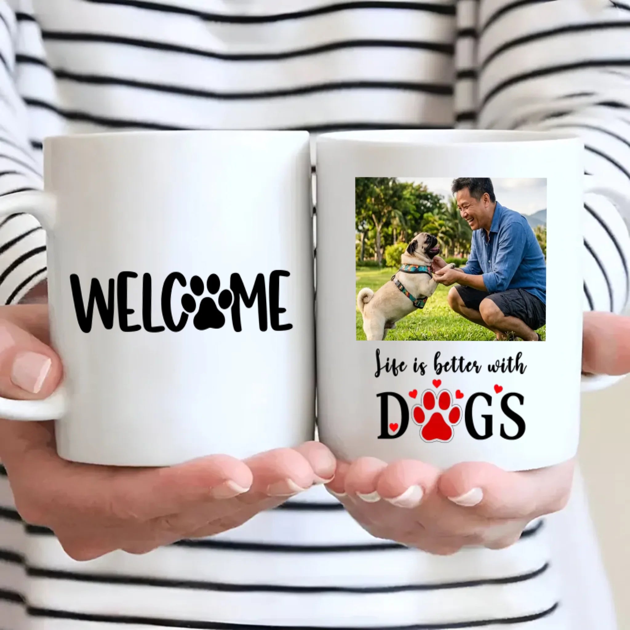 Custom Pug Lover Mug – Life Is Better With Dogs, Cute Ceramic Gift For Dog Lovers | 89Prints