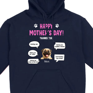 Custom Pug Lover Hoodie - Perfect Mother’s Day T-Shirt From Your Pets | 89Prints