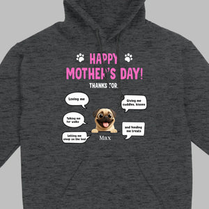 Custom Pug Lover Hoodie - Perfect Mother’s Day T-Shirt From Your Pets | 89Prints
