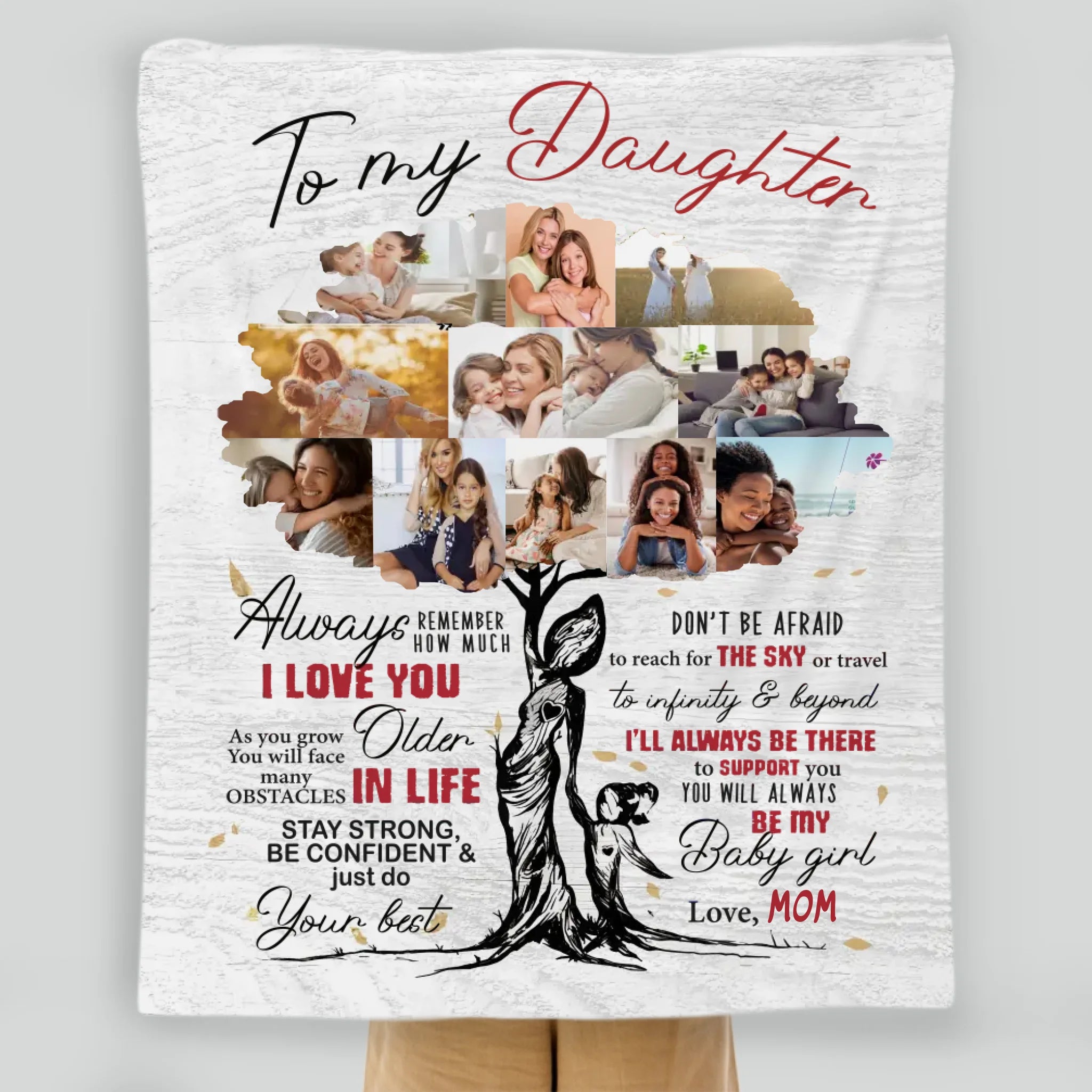 Personalized Blanket – A Loving Message from Mom to Daughter - 89Prints