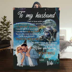 To My Husband – Custom Blanket with Name & Loving Words - 89Prints