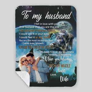 To My Husband – Custom Blanket with Name & Loving Words - 89Prints