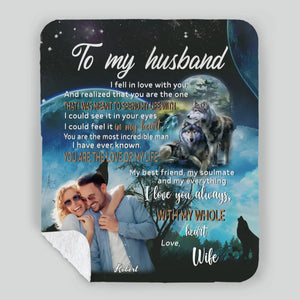 To My Husband – Custom Blanket with Name & Loving Words - 89Prints
