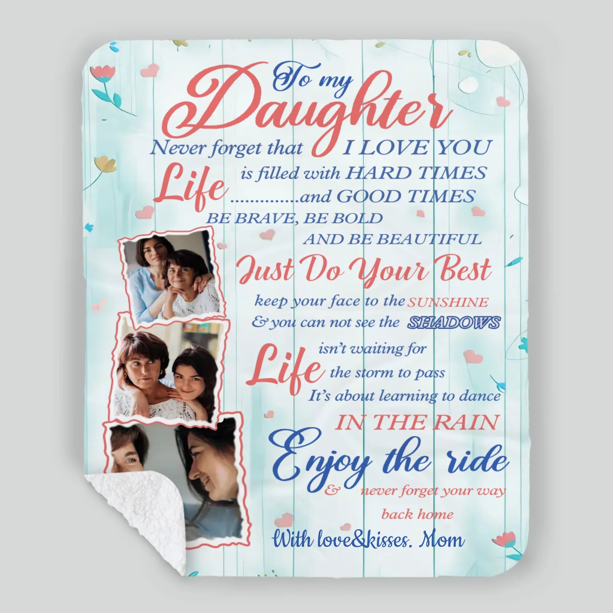 To My Daughter – Personalized Blanket Full of Life Lessons and Love - 89Prints