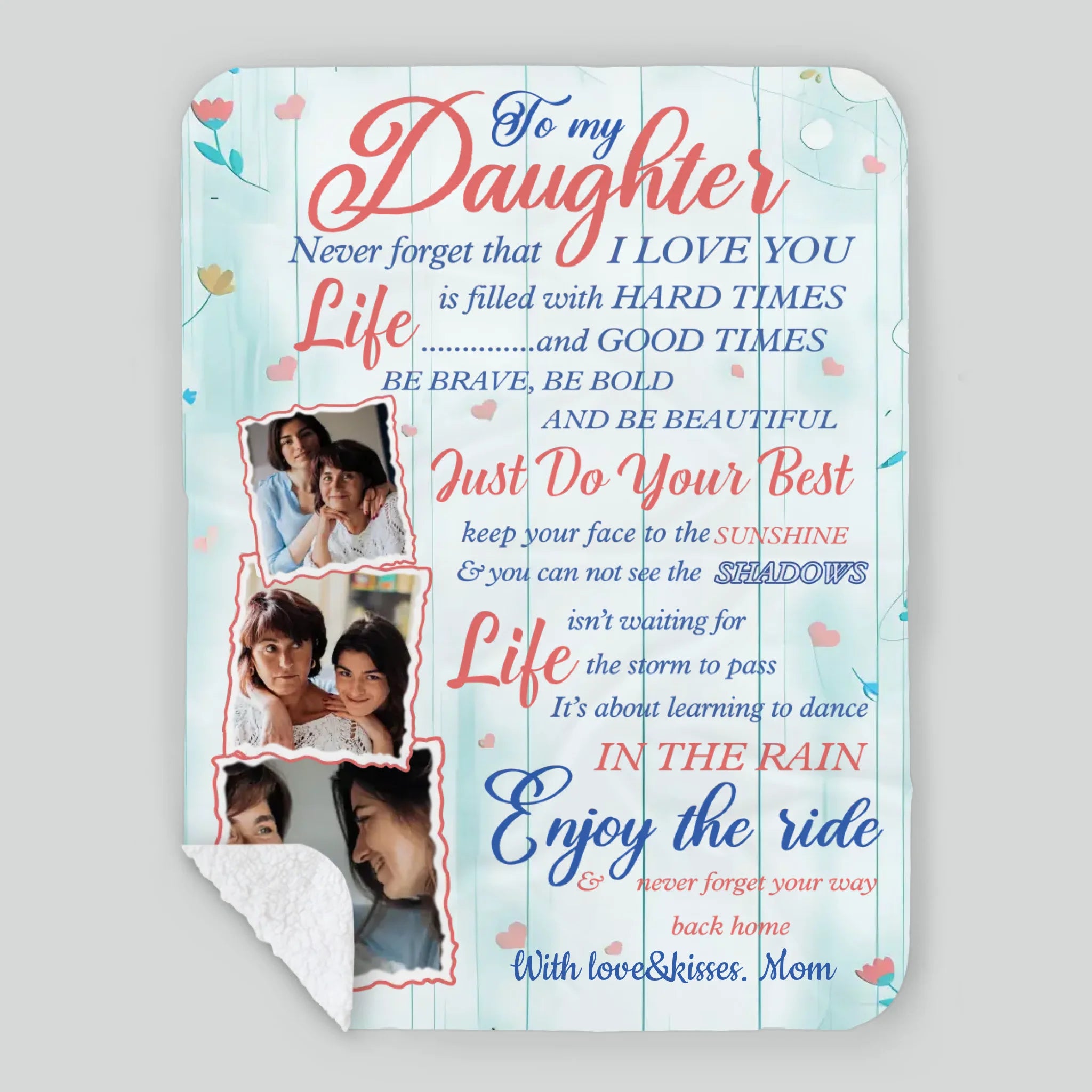 To My Daughter – Personalized Blanket Full of Life Lessons and Love - 89Prints