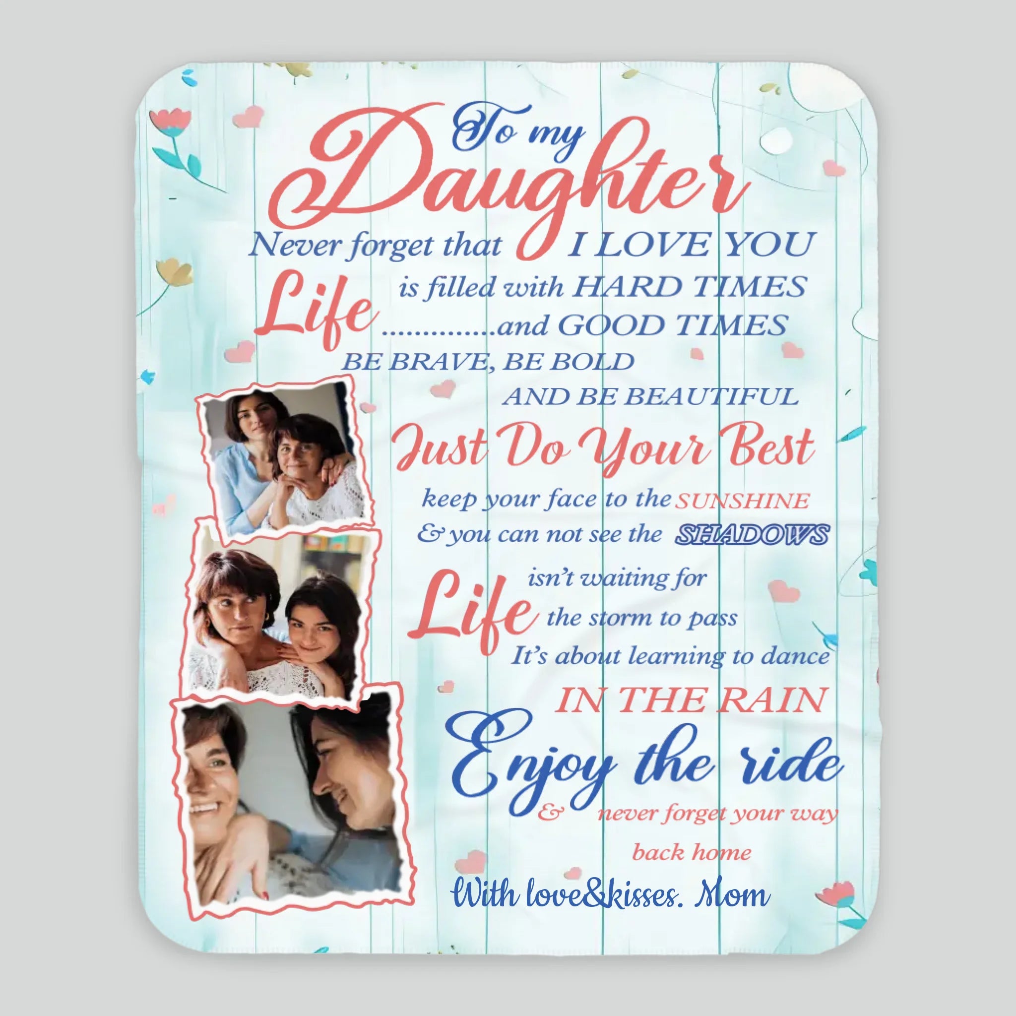 To My Daughter – Personalized Blanket Full of Life Lessons and Love - 89Prints
